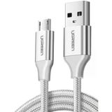 Ugreen Micro Usb Örgülü Data Ve Şarj Kablosu Beyaz 1 Metre - Outlet Teşhir Vitrin