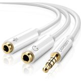 Ugreen Mikrofon ve Kulaklık Ayırıcı 3.5 mm Y Kablo Beyaz - Çok Renkli - Genel