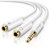 Ugreen Mikrofon Ve Kulaklık Ayırıcı 3.5 Mm Y Kablo Beyaz Outlet Vitrin