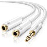 Ugreen Mikrofon ve Kulaklık Ayırıcı 3.5 mm Y Kablo Beyaz - Standart