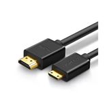 Ugreen Mini Hdmı To Hdmı 4K Görüntü Ve Ses Aktarım Kablosu, 30 Awg, Altın Kaplama Konnektör, 1.5 Metre, Siyah, 11167
