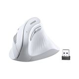 Ugreen MU008 45759 Dikey Ergonomik Beyaz Şarjlı Sessiz Kablosuz Mouse