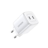 Ugreen Nexode 45W Gan Hızlı Şarj Cihazı Usb-C Qc Pd 2Xusb-C, Beyaz, 15327