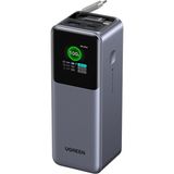 Ugreen Nexode Pro 20.000 Mah 165W Usb-C Makaralı Dahili Kablolu Hızlı Şarj Powerbank,2xucb-C, 1xusb-A, 55987B - Gri