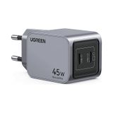 Ugreen Nexode Pro 45 W QC PD 2xUSB-C Gan Hızlı Şarj Cihazı Uzay Grisi
