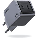 Ugreen Nexode Pro 45W GaN Hızlı Şarj Cihazı QC PD 2xUSB-C Uzay Grisi