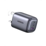 UGREEN Nexode Pro 65W GaN Hızlı Şarj Cihazı Type-C QC PD 2xUSB-C 1xUSB-A 1.5M 100W Kablo Dahil Uzay Grisi 25871