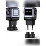 Ugreen Nexode RG 65W Robot GaN Hızlı Şarj Cihazı 2xUSB-C, 1xUSB-A Gri