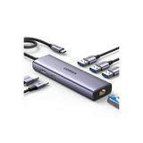 Ugreen Revedok 6-İn-1 3*Usb 3.0, 4K/30Hz Hdmı, 100W Pd Type-C, Rj45 Port Çoklayıcı Hub, 15598