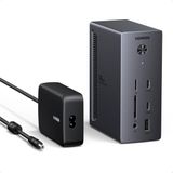 Ugreen Revodok Pro Üçlü Ekran Bağlantı Istasyonu 【yalnızca Windows Dizüstü Bilgisayarlar Için】 8k Dp/4k HDMI ile 2hdmı ve Dp, 100W Şarj, 27W USB C, 10GBPS USB Bağlantı Noktaları, Gigabit Lan, Sd/tf - Beyaz