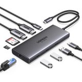 UGREEN Revodok Pro USB C Docking Station 2HDMI Ethernet 4X USB C/USB A bağlantı noktası, PD 100W hızlı şarj, SD/TF kart okuyucu 10'u 1 arada USB C Hub