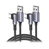 UGREEN Right Angle USB-A to USB-C Şarj Kablosu 1m - Uzay Grisi