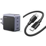 UGREEN Type-C Hızlı Şarj Seti: 100W GaN Adaptör ve 3A Kablo