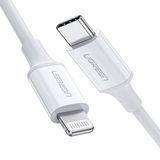 Ugreen Type-C Lightning 2 Metre Beyaz Hızlı Şarj Kablosu