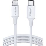 Ugreen Type-C to Lightning 3A PD MFi Sertifikalı Hızlı Şarj Kablosu 1 Metre Beyaz 10493