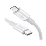 UGREEN Type-C to Lightning 3A PD MFi Sertifikalı Hızlı Şarj Kablosu, 2m - Beyaz