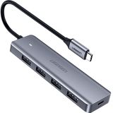 Ugreen Type-C USB 3.0 4 Port Hub Çoklayıcı, Gri, 70336
