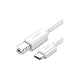 Ugreen Type-c Uyumlu Usb B Yazıcı Kablosu, 1.5 Metre, Beyaz