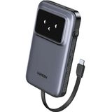Ugreen Uno Dahili Kablolu 10.000 mAh 30W Hızlı Şarj Powerbank, Siyah 35603B