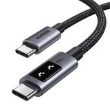 Ugreen Uno Usb-C 100W 5A Qc Pd Örgülü Hızlı Şarj Kablosu, 1 Metre, Siyah, 35501