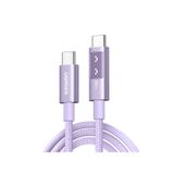 Ugreen Uno Usb-C 100W 5A QC PD Örgülü Hızlı Şarj ve Veri Kablosu, 1M, Mor, 65092