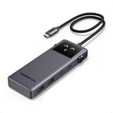 UGREEN Uno USB C HUB 4K60Hz PD100W 10Gbps USB3.2 Dağıtıcı Adaptör Laptop Macbook Pro Air USB Expander Docking Station için (7'si 1 arada HDMI RJ45)