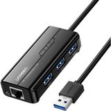 UGREEN USB 3.0 Gigabit Ethernet RJ45 Dönüştürücü 3 Port Hub USB Çoklayıcı Model 20265