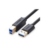 Ugreen USB-A 3.0 & USB-B 3.0 Yazıcı Kablosu, 1 Metre, Siyah