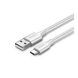 UGREEN USB-A to USB C Nikel Kaplama Hızlı Şarj Kablosu 1m - Beyaz