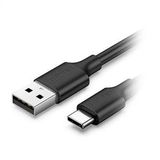 UGREEN USB-A to USB-C Nikel Kaplama Hızlı Şarj Kablosu 2m - Siyah