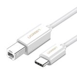 UGREEN USB B - USB C Yazıcı Kablosu Thunderbolt 3 Tip C Erkek - USB B Erkek Kurşun Epson HP Brother WiFi Yazıcı Tarayıcı ile Uyumlu MacBook MatePad ThinkPad iPad Pro Surface Pro Galaxy (1 m)