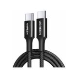 Ugreen Usb-C 100W 5A Qc Pd Örgülü Hızlı Şarj Kablosu, 1 Metre, Siyah, 65249