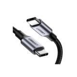 Ugreen USB-C 100W 5A QC PD Örgülü Hızlı Şarj Kablosu, 2 m, Siyah, 70429
