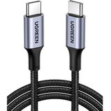 Ugreen Usb-C 100W 5A QC PD Örgülü Hızlı Şarj Kablosu 2 Metre Siyah 70429