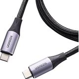 Ugreen Usb-C 100W Thunderbolt Usb3.1 Gen2 5A QC PD Hızlı Şarj Kablosu 1 Metre Siyah 80150
