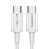 UGREEN USB-C 2.0 C M/M ABS Hızlı Şarj Kablosu 1m Beyaz