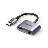Ugreen Usb-C 3.5Mm Kulaklık Jakı Ses Adaptörü Ve Şarj Cihazı Dac Tip C - Aux Kulaklık Ayırıcı, 60164