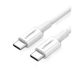 Ugreen Usb-C 60W 3A Qc Pd Hızlı Şarj Kablosu, 0.5 Metre, Beyaz, 60517