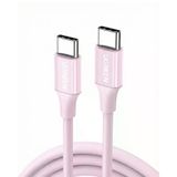 Ugreen Usb-C 60W 3A Qc Pd Hızlı Şarj Kablosu, 1 Metre, Pembe, 65124