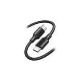 UGREEN USB-C 60W 3A QC PD Hızlı Şarj Kablosu, 1 Metre, - Siyah
