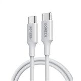 UGREEN USB-C 60W 3A QC PD Örgülü Hızlı Şarj Kablosu, 1 Metre, Beyaz
