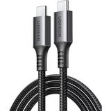 Ugreen Usb-C 60W 3A Qc Pd Örgülü Hızlı Şarj Kablosu, 1 Metre, Siyah, 15373