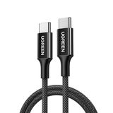UGREEN USB-C 60W 3A QC PD Örgülü Hızlı Şarj Kablosu, 1 Metre, Siyah, 35219