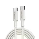 UGREEN USB-C 60W 3A QC PD Örgülü Hızlı Şarj Kablosu, 2 Metre, Beyaz, 35254
