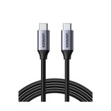 Ugreen USB-C 60W Thunderbolt USB3.1 GEN1 3A QC PD Hızlı Şarj Kablosu, 1.5 m, Siyah, 50751