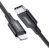 UGREEN USB-C - Lightning 3A PD MFi Sertifikalı Hızlı Şarj Kablosu, 2 m, Siyah, 60752 - 2 Metre