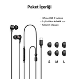 Ugreen Usb-C Mikrofonlu Kablolu Siyah Kulak İçi Kulaklık