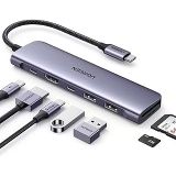 Ugreen Usb C To 4K Hdmı 100W Pd 2xUsb-A Sd Micro SD Kart Okuyucu Dönüştürücü Çoklayıcı Hub