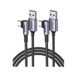 Ugreen Usb-C To Usb-A 3A Qc 90 Derece Hızlı Şarj Kablosu, 1 Metre, Uzay Girişi, 50941