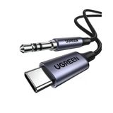 Ugreen Usb-C Type-C Jak Aux Ses Kablosu 3.5mm, Gümüş, 30633, Apple cihazlarla uyumlu değildir
